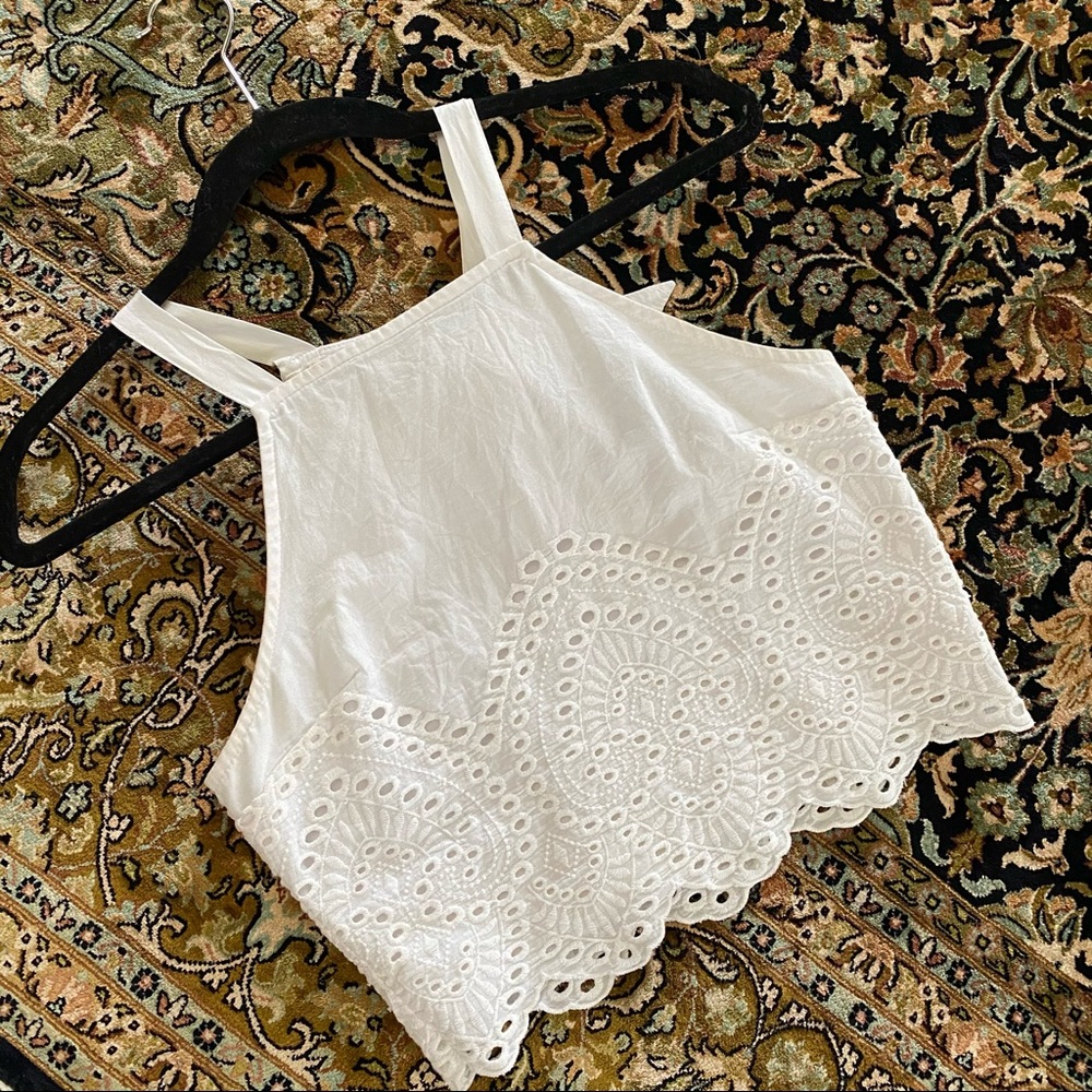 A&F High Neck Crop Tank Top